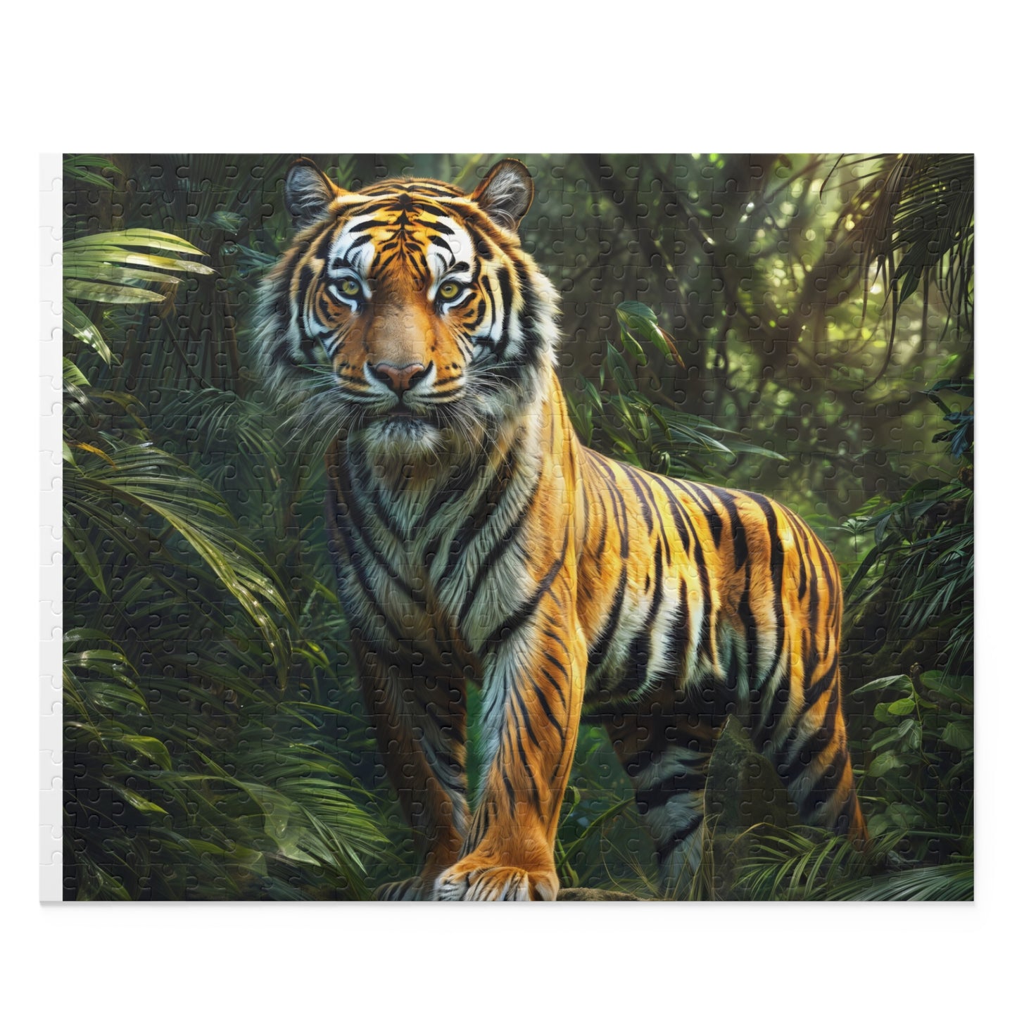 Majestic Tiger in the Jungle Puzzle | Stunning Wildlife Art Jigsaw, (120, 252, 500-Piece)