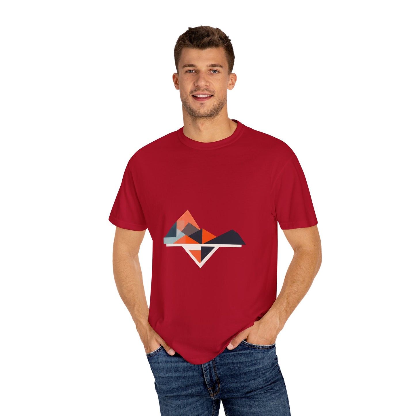 Geometric Print Unisex T-Shirt | Casual Wear & Gift for Him/Her