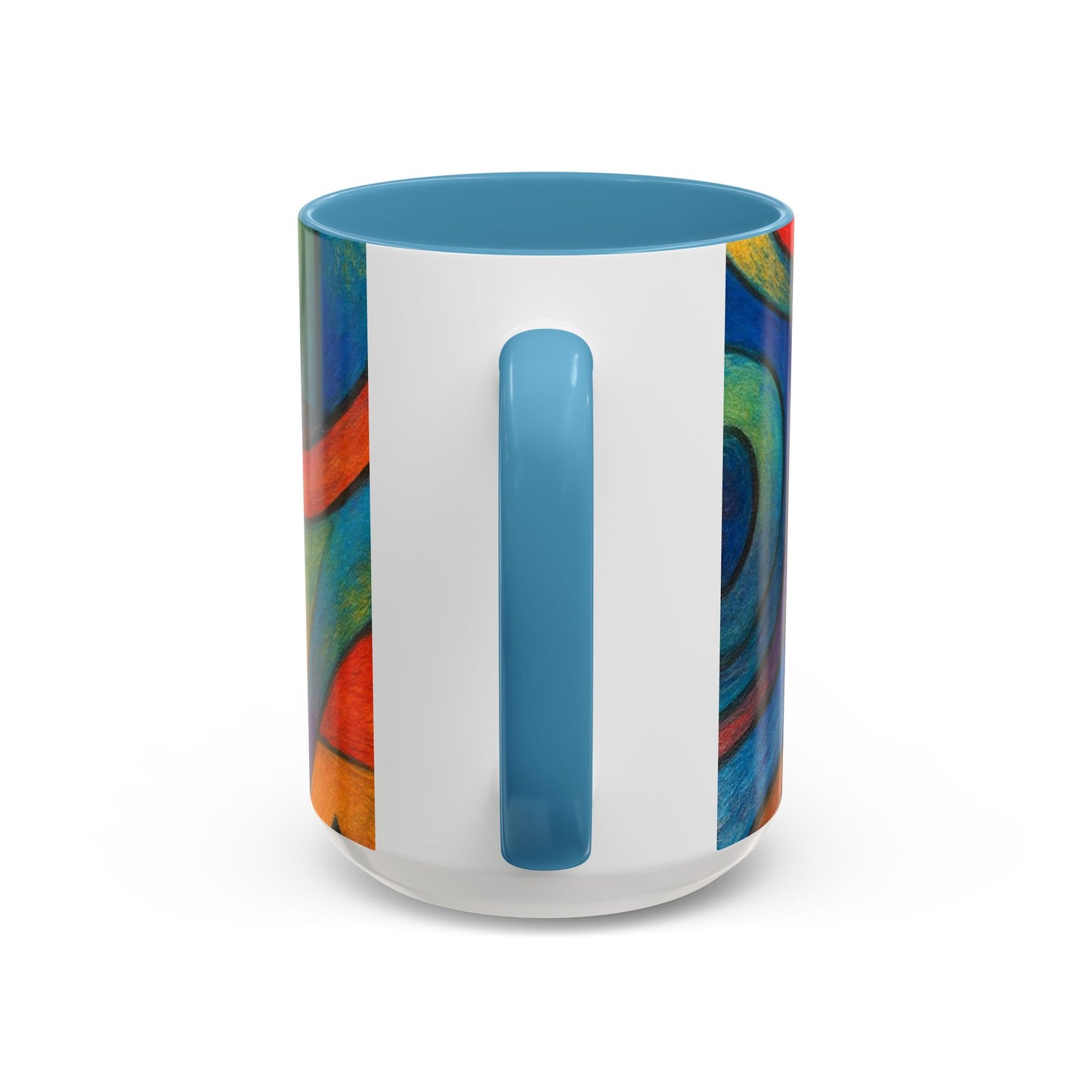 Abstract Colorful Geometric Coffee Mug — Vibrant Modern Art Accent 11/15oz