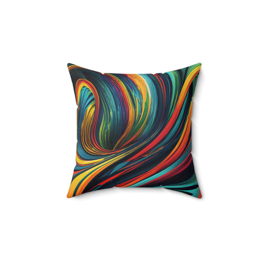 Vibrant Abstract Art Pillow – Colorful Modern Cushion for Boho Home Decor