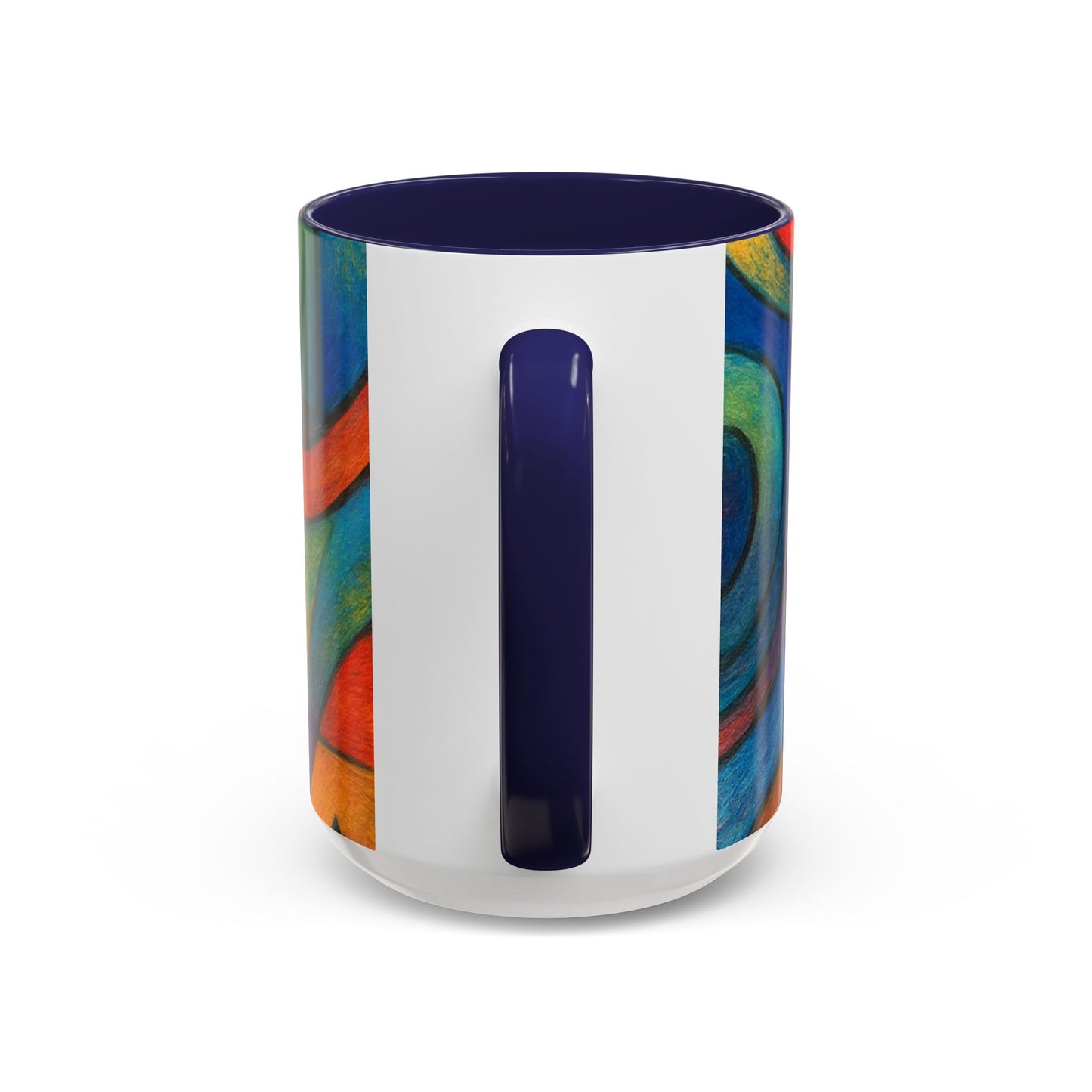 Abstract Colorful Geometric Coffee Mug — Vibrant Modern Art Accent 11/15oz
