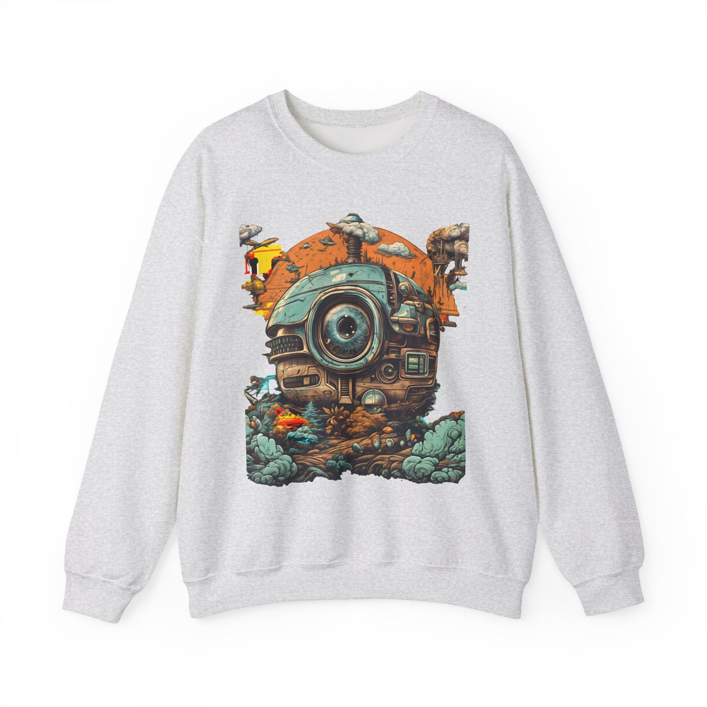 Vintage Space Explorer Crewneck Sweatshirt - Unisex Heavy Blend