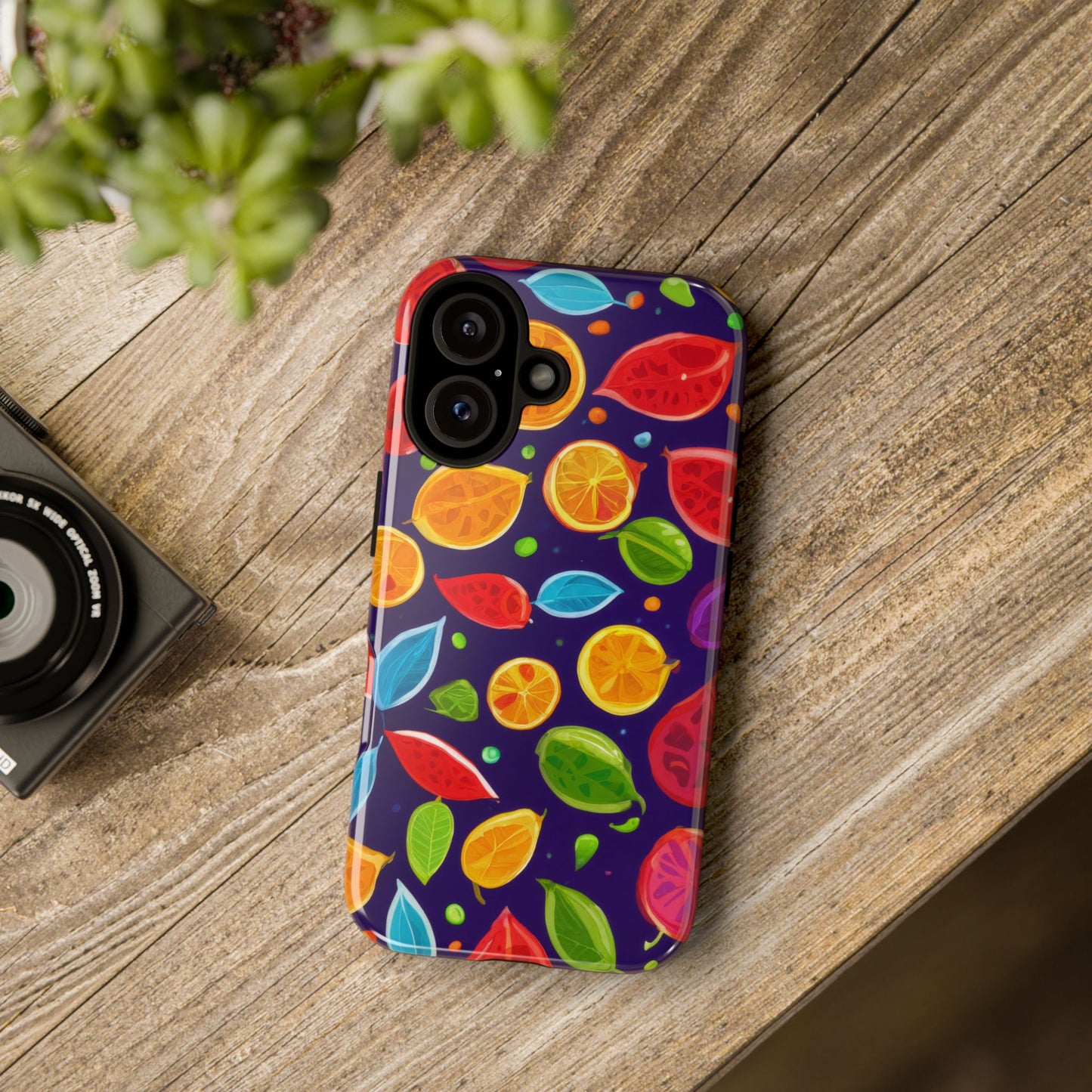 Colorful Fruit Phone Case, Tough Phone Cover, Cute Galaxy Case, Summer Vibe Accessories, Fun Phone Protector