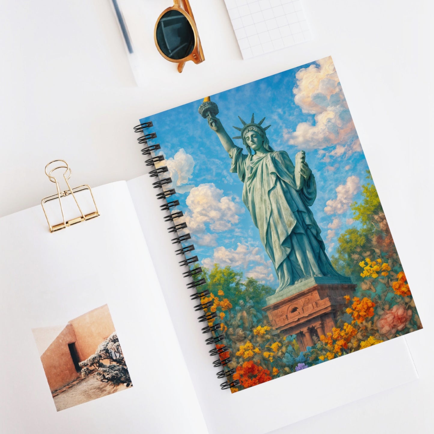 Statue of Liberty Spiral Notebook — Inspirational NYC Journal (Ruled)