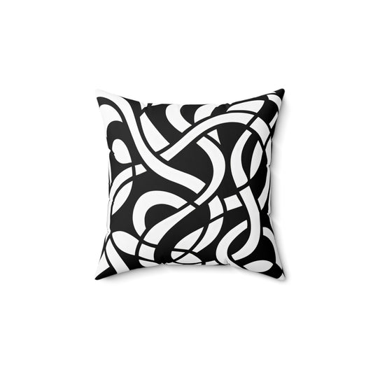 Black & White Celtic Knot Decorative Pillow