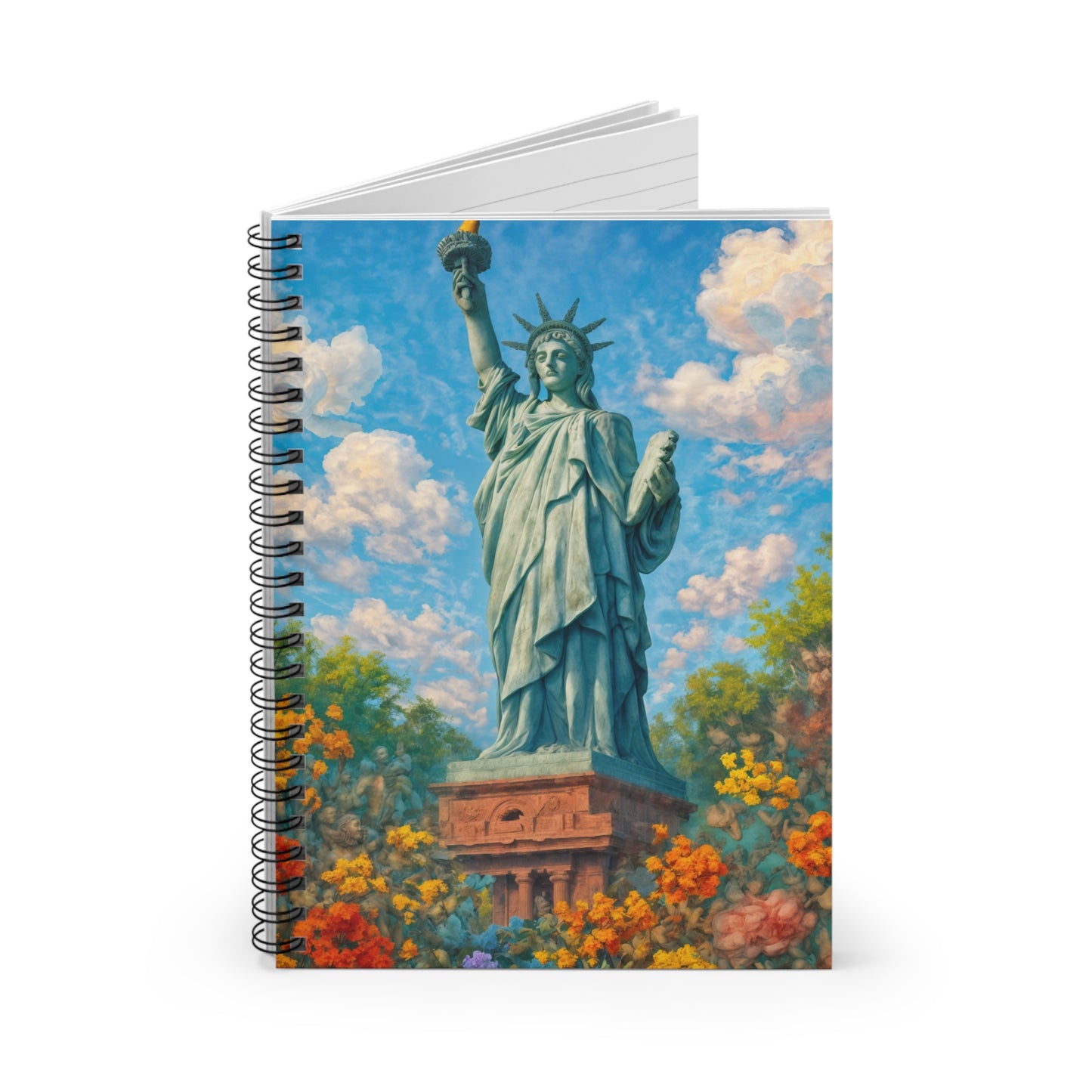 Statue of Liberty Spiral Notebook — Inspirational NYC Journal (Ruled)