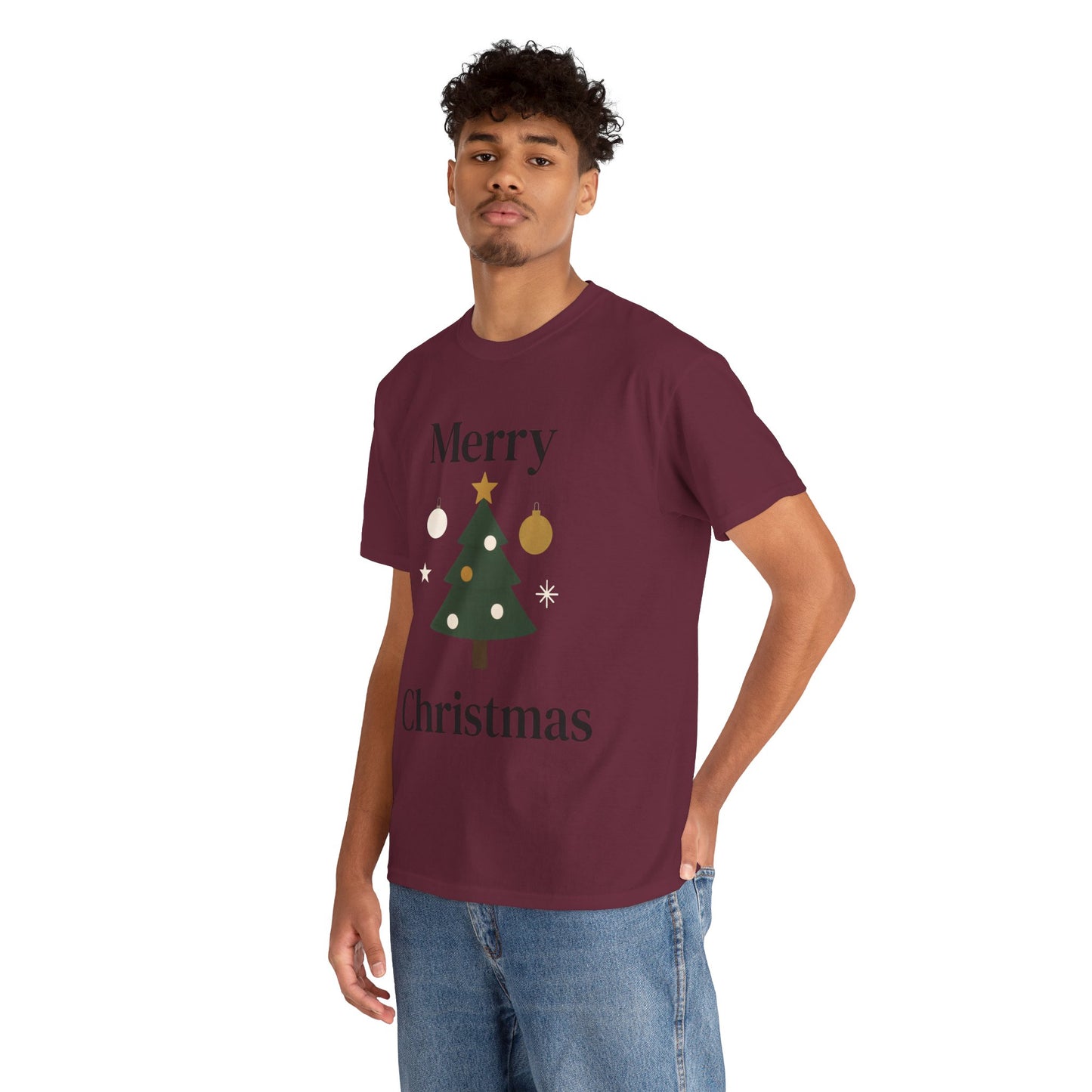Merry Christmas Tree Tee — Festive Holiday Graphic T-Shirt