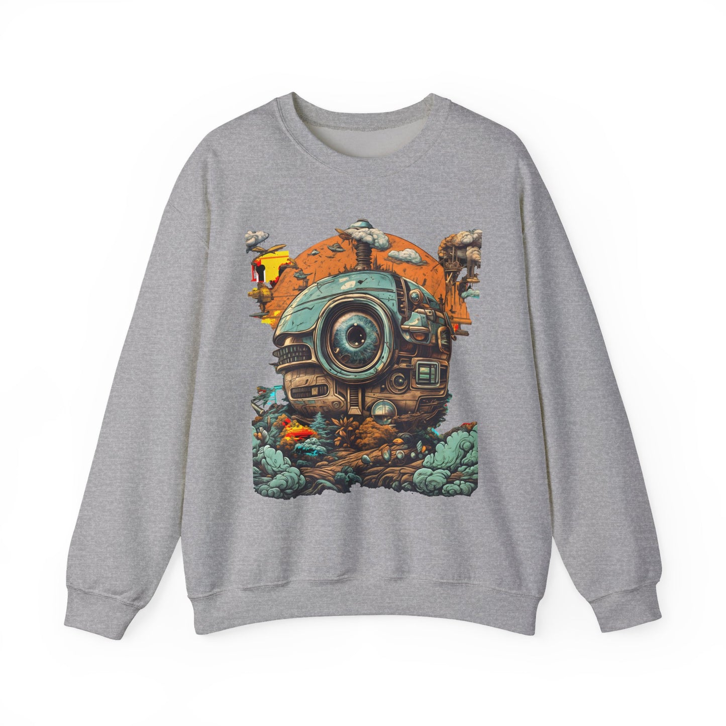 Vintage Space Explorer Crewneck Sweatshirt - Unisex Heavy Blend