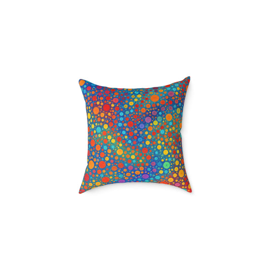 Colorful Bubble Dots Decorative Pillow – Vibrant Abstract Throw Cushion for Living Room & Bedroom