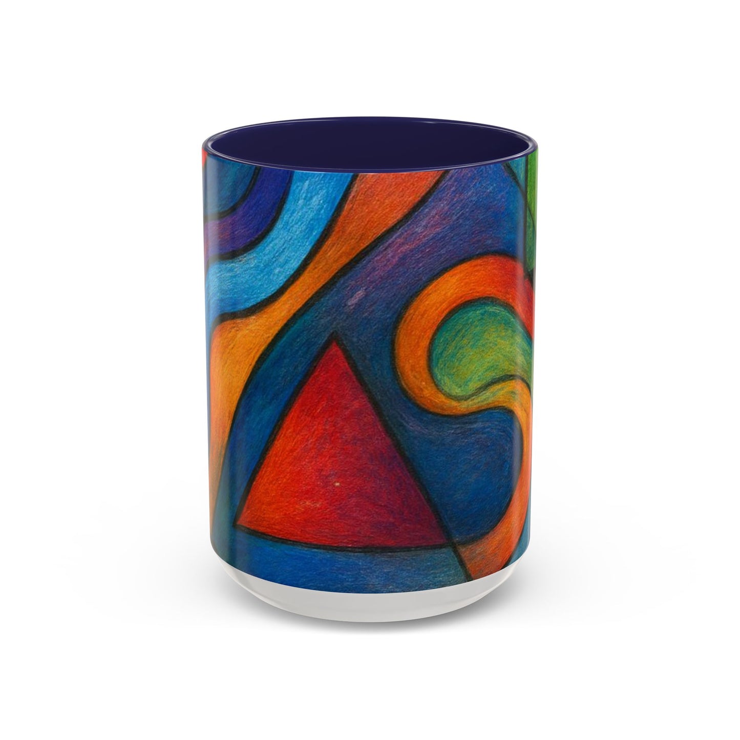 Abstract Colorful Geometric Coffee Mug — Vibrant Modern Art Accent 11/15oz