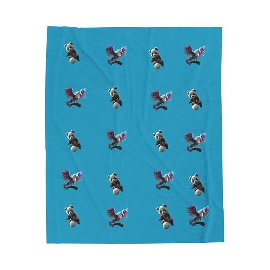 Plush Blanket - Cozy Panda and Dragon Design
