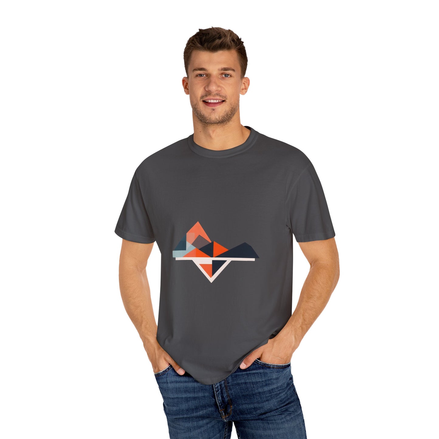 Geometric Print Unisex T-Shirt | Casual Wear & Gift for Him/Her