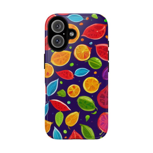 Colorful Fruit Phone Case, Tough Phone Cover, Cute Galaxy Case, Summer Vibe Accessories, Fun Phone Protector