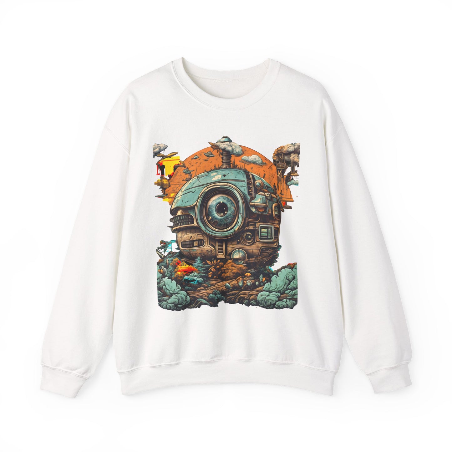 Vintage Space Explorer Crewneck Sweatshirt - Unisex Heavy Blend