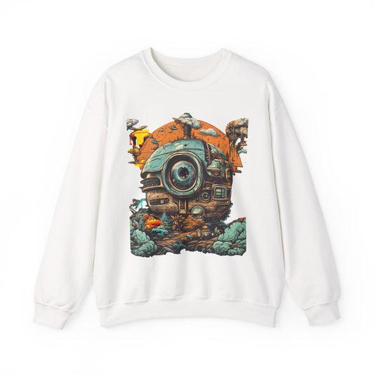 Vintage Space Explorer Crewneck Sweatshirt - Unisex Heavy Blend