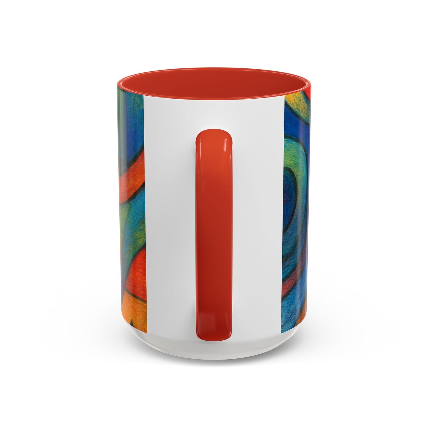 Abstract Colorful Geometric Coffee Mug — Vibrant Modern Art Accent 11/15oz