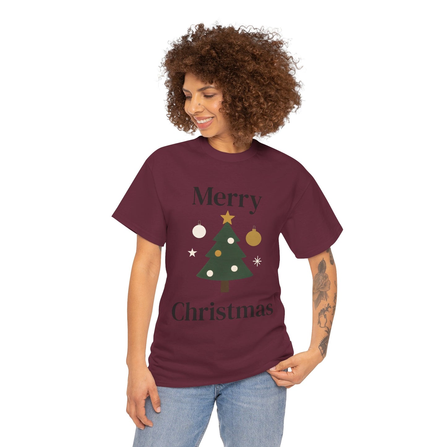 Merry Christmas Tree Tee — Festive Holiday Graphic T-Shirt