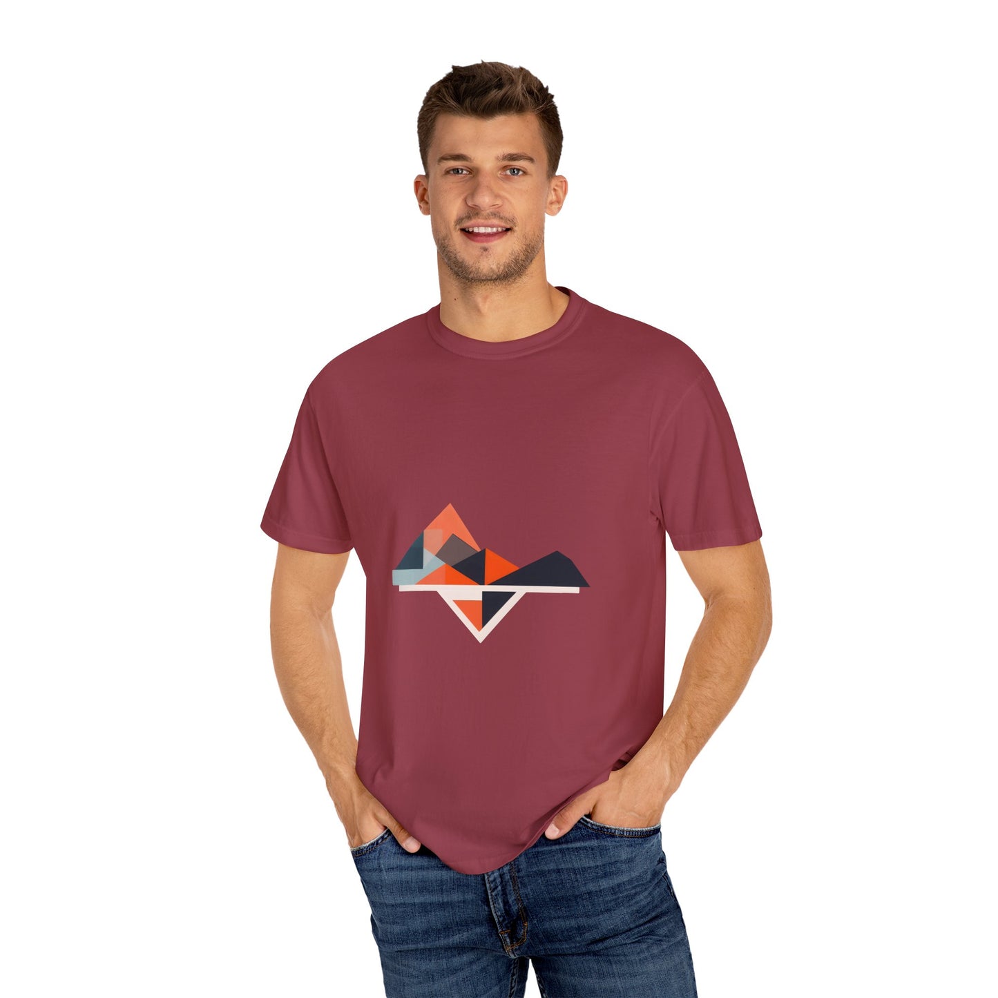 Geometric Print Unisex T-Shirt | Casual Wear & Gift for Him/Her