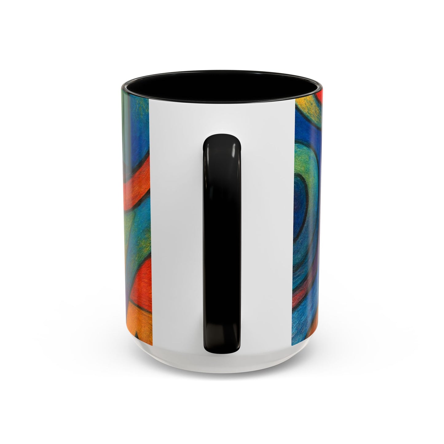 Abstract Colorful Geometric Coffee Mug — Vibrant Modern Art Accent 11/15oz